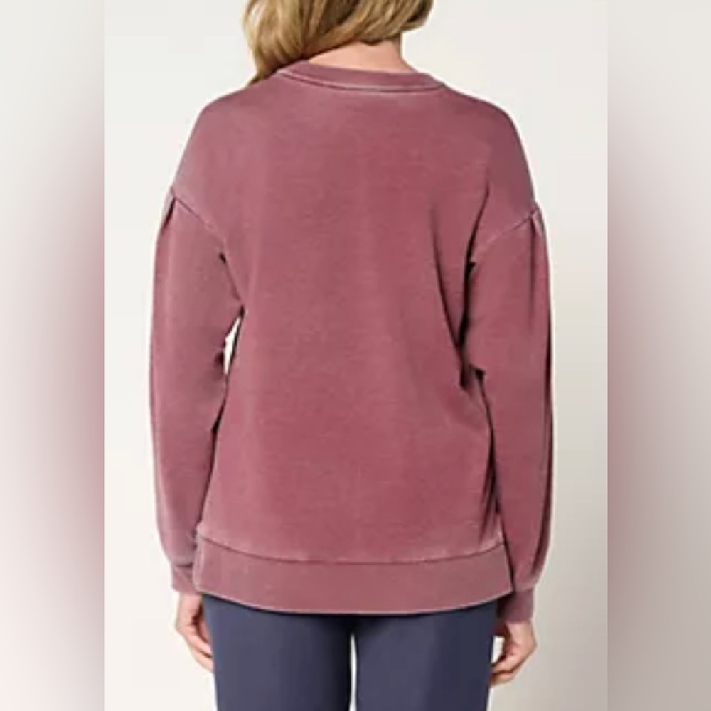 Logo Lori Goldstein Washed Mauve Pullover Sweatshirt XS - Picture 2 of 15